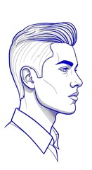 Male Profile Drawing
