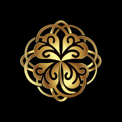 Ornamental Floral Emblem