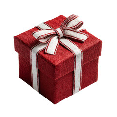 Holiday season wrapped red gift box present cozy indoor setting festive atmosphere thoughtful gesture