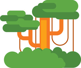 Stylized Jungle Tree Illustration