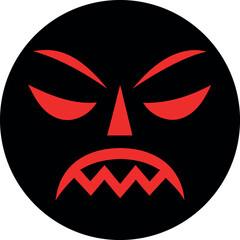 Devil face icon vector illustration