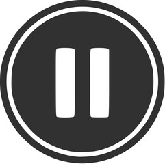 Pause Icon, Pause Button, Media Control Symbol, 일시정지 아이콘, 멈춤 버튼, 미디어 제어 심볼