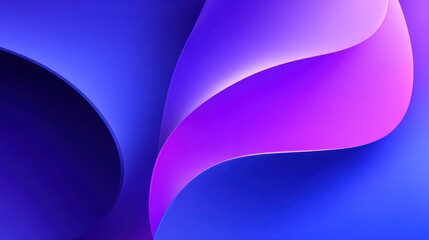Abstract Blue and Purple Geometric Pattern with Smooth Curves for Modern Digital Design