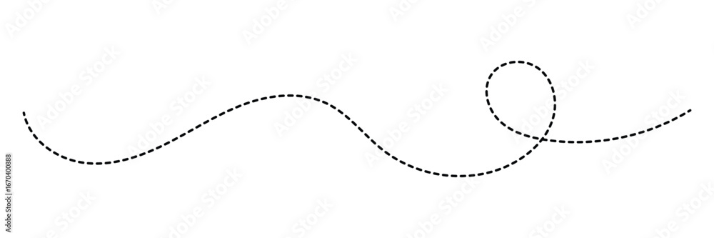 Poster abstract dotted swirl line. abstract curved dotted line. hand drawn divider and border squiggle line