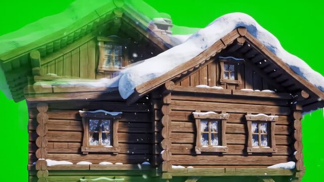 wooden house in the woods