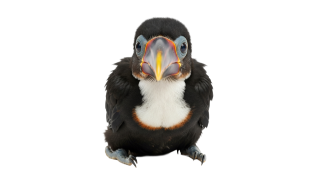 Tukanbaby auf transparentem Hintergrund, PNG