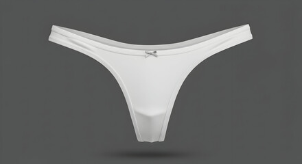 White Underwear on Gray Background for Apparel Product Presentation