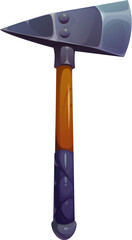 Cartoon 3D pirate game icon, Caribbean corsair weapon and accessory, vector GUI element. Pirate axe or corsair hatchet and marine battle tomahawk weapon for sailing combat and naval maritime weaponry