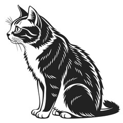 black cat vector illustration