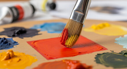 Fototapeta premium brush and paint