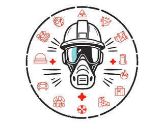 Safety mask vector illustration