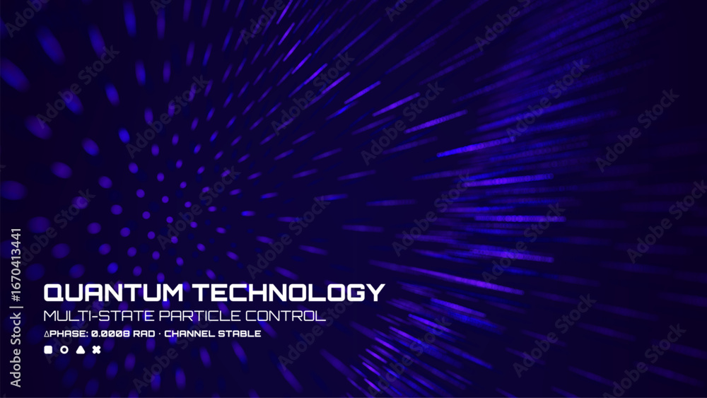 Poster blue particle wave background with 