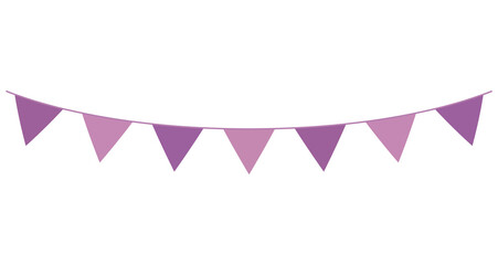 紫色のガーランド（三角）