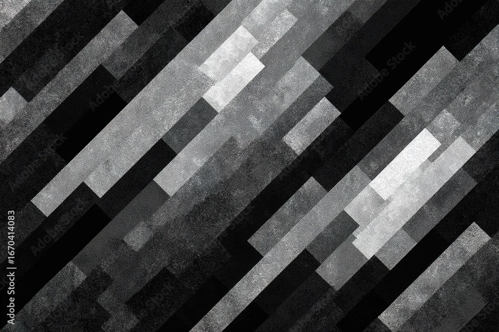 Aufkleber abstract geometric design with varying shades of gray and black creating a dynamic visual texture