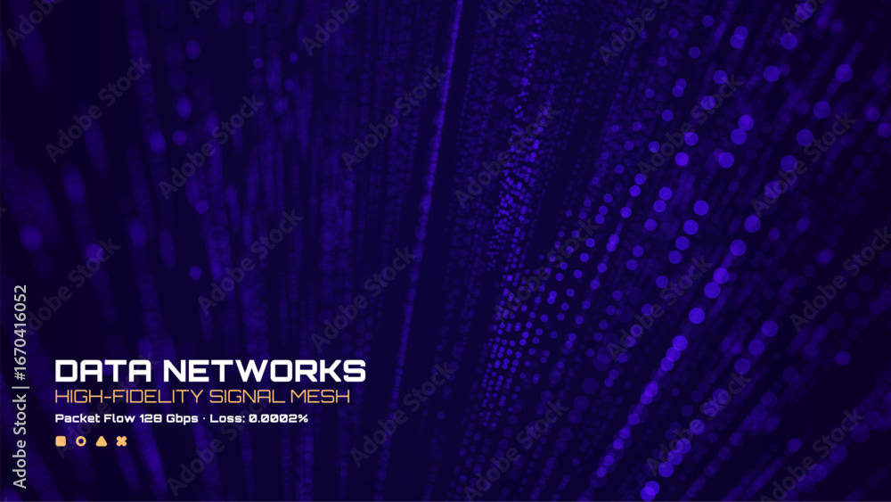 Aufkleber data networks with high-fidelity signal mesh background. modern digital communication technology con