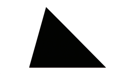 Minimalist geometric triangle illustration on black background theme