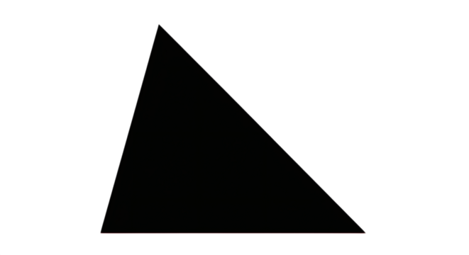 Minimalist geometric triangle illustration on black background theme