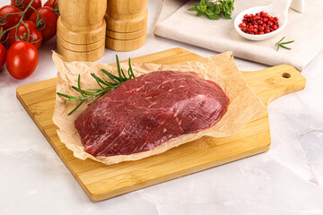 Raw beef meat uncocked steak