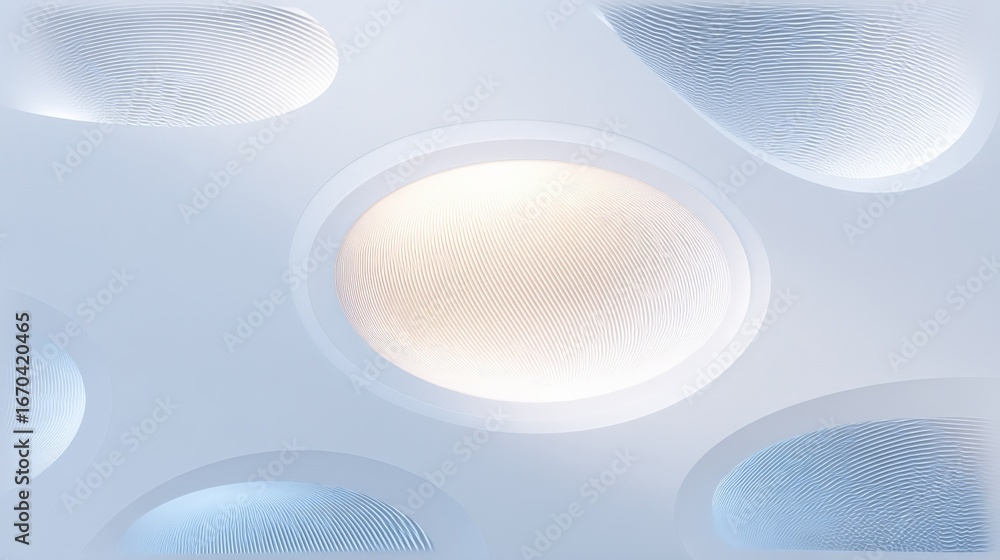 Poster abstract futuristic background with lighted oval shapes and subtle texture for modern design