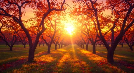 Golden Orchard Sunset