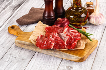 Raw beef meat for cooking