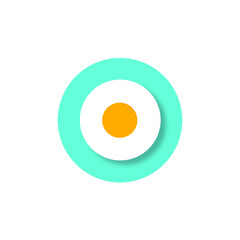 fried egg on a white background