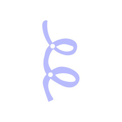 Obraz premium blue ribbon on white background