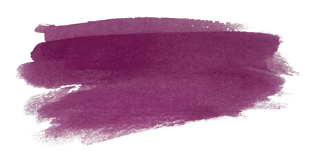 purple watercolor background. Artistic hand paint. Isolated on transparent background.