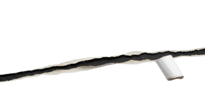 transparent material dramatically tears through dark, fibrous surface, revealing warm sepia tones in abstract studio setting with soft light, concept of innovation and progress