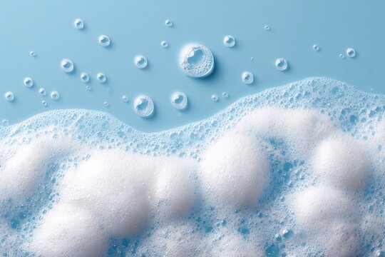 Light blue surface with white foam