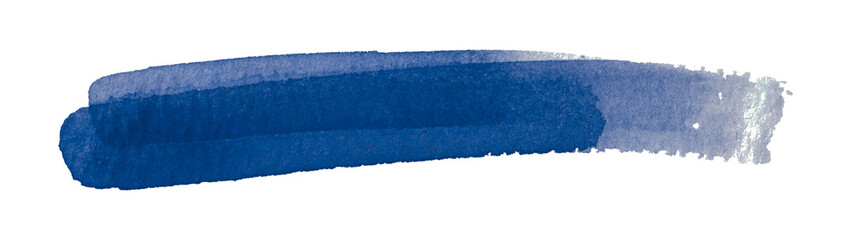 blue watercolor background. Artistic hand paint. Isolated on transparent background.