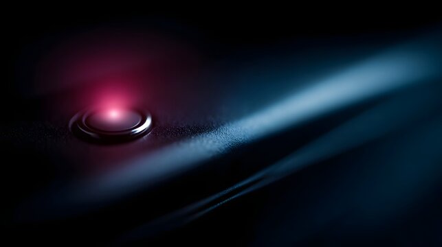 Glowing power button on modern digital device