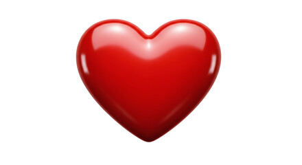 Shiny red heart symbol on a black background isolated from context  