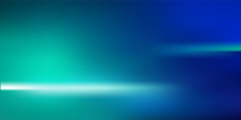 Blue-green gradient studio room, abstract background pattern, walls and floor reflect neon lights, dark tones and feel speed of digital technology connected blue-green background. Future technology.