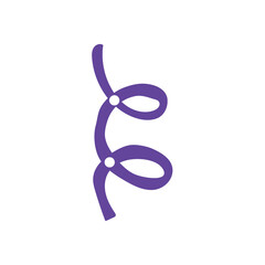 Obraz premium blue ribbon on white background