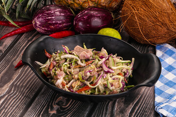 Salad with canned tuna and cabbage