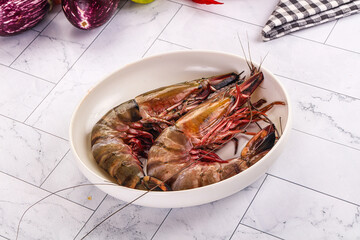 Raw Jumbo king tiger prawns