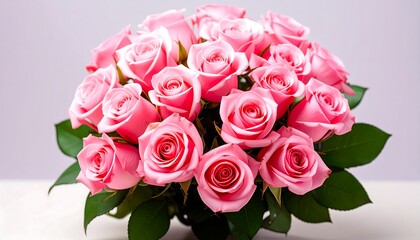 Obraz premium Pink Rose Bouquet with Studio Shot.