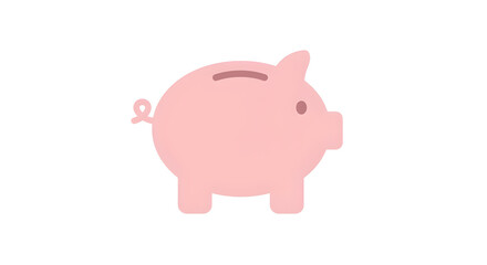 Pink Piggy Bank Illustration Saving Money Concept