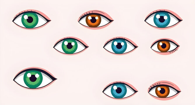 multicolored eye vector, striking eyes illustration, vibrant iris vector, stylized eyelash design, colorful eye art, abstract iris pattern, graphic colorful eyes, neon style eye vector, expressive iri