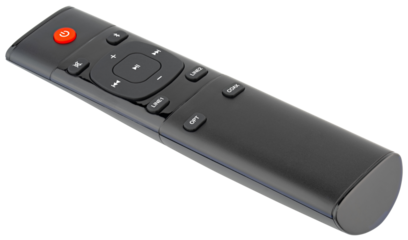 Wireless remote control. Remote control for speakers. Audiophile bookshelf speakers remote control, TV, televisions, smart home systems. Music, adjust volume control. Enables to turn devices on off