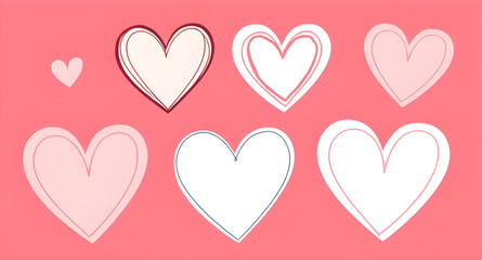 love design elements, romantic clipart, passion symbol, heart emojis, heart pattern, red heart illustration, heart silhouette, romantic decoration, red love graphics, Valentine clipart set, beautiful 