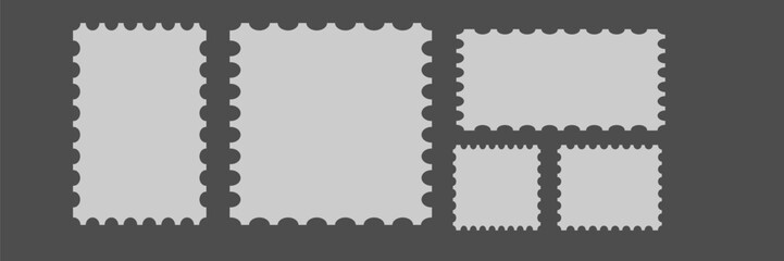 Blank postage stamp on an old paper with vintage metal wire fence border