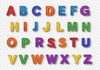 Colorful alphabet letters