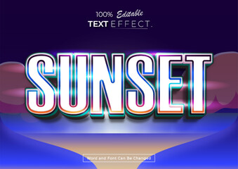 Sunset Editable Text effect