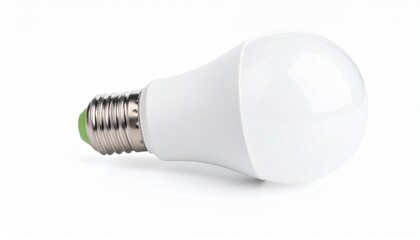 Modern LED light bulb with energy efficient design isolated on white background eco friendly illumination device

