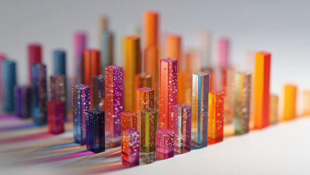 Colorful abstract bar graph