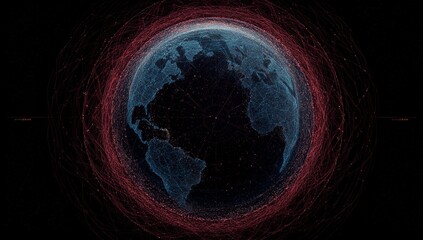 Abstract globe network art