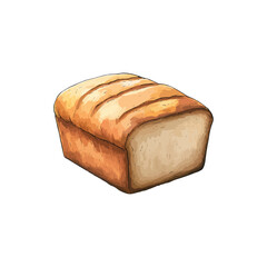 bread loaf hand drawn illustration