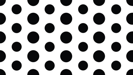 Irregular Black Polka Dot Pattern Vector.